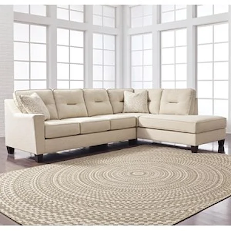 Sectional with Right Chaise in Performance Fabric